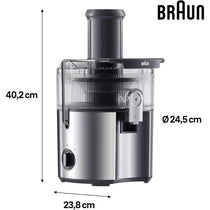 Braun MultiJuice 7 Electric Juicer 1000W ColdXtract Technology 75mm Feed Tube 2L Pulp Container Grey