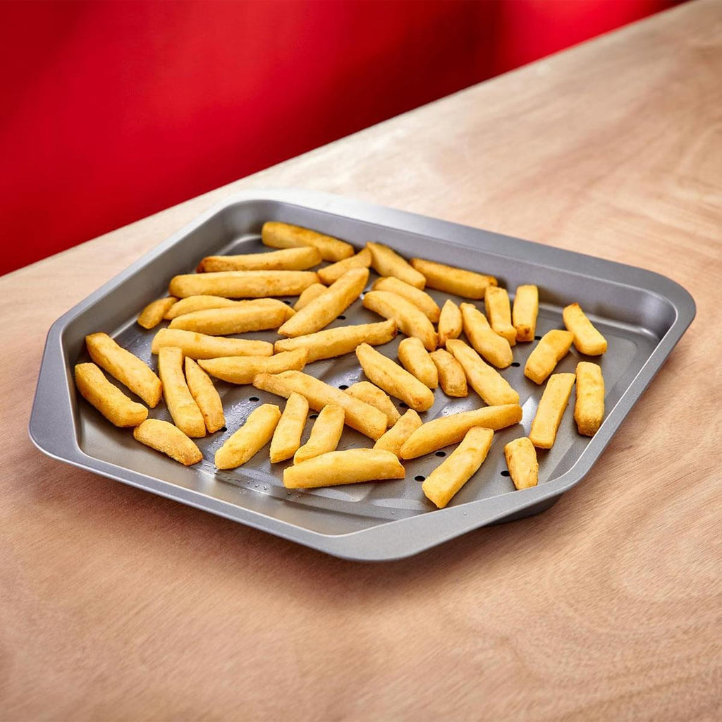 Judge Everyday Non Stick Perforated Carbon Steel Oven Chip Tray Grey