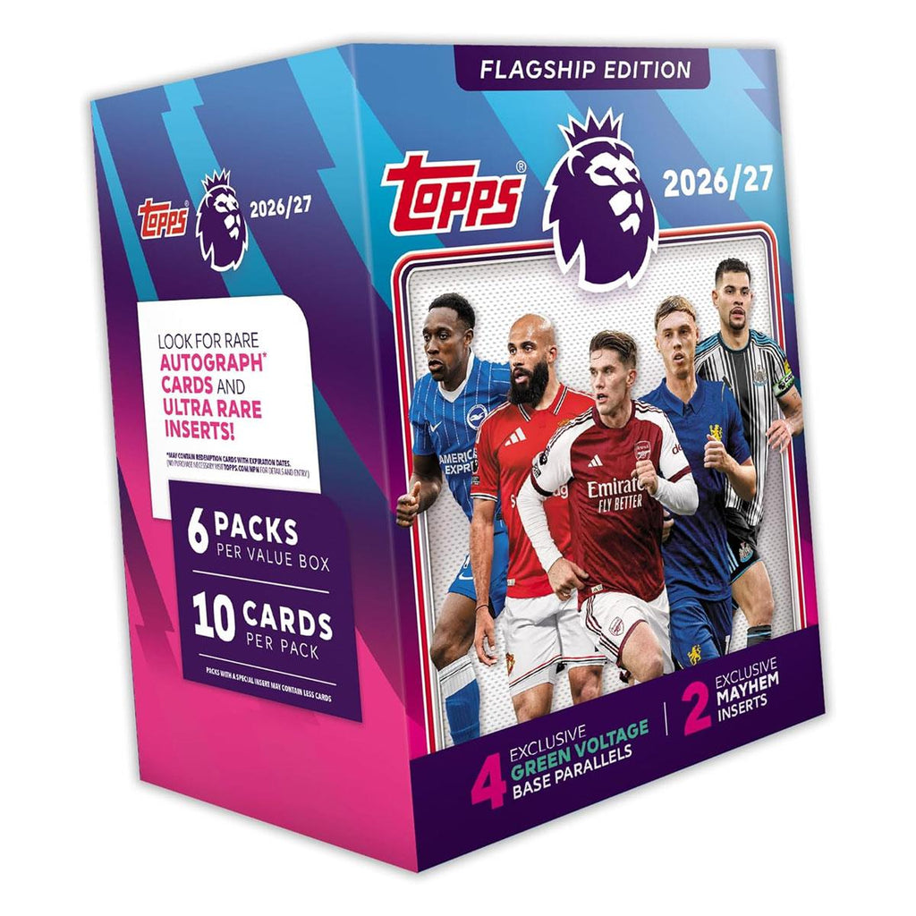Topps Flagship Premier League 2026/27 Trading Cards Value Box 60-Card Pack