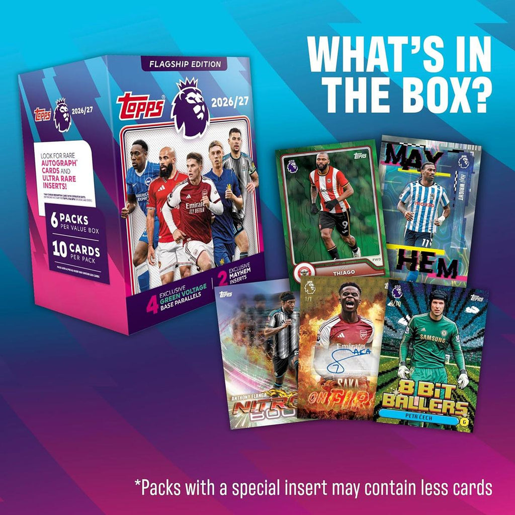 Topps Flagship Premier League 2026/27 Trading Cards Value Box 60-Card Pack