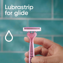 Gillette Simply Venus 3 Disposable Women's Razors 3-Blade Lubricating Strip Pack of 6