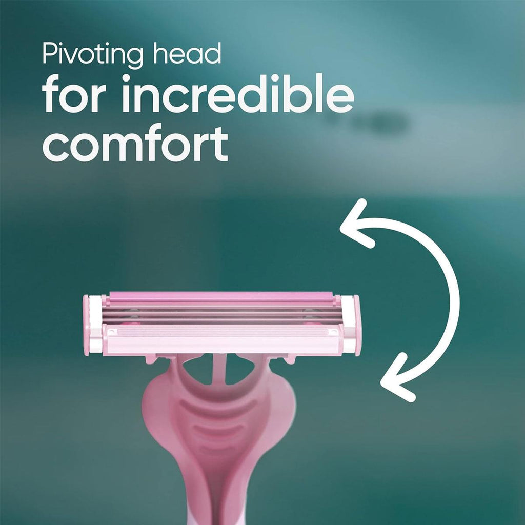 Gillette Simply Venus 3 Disposable Women's Razors 3-Blade Lubricating Strip Pack of 6