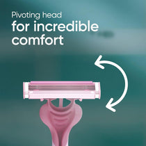 Gillette Simply Venus 3 Disposable Women's Razors 3-Blade Lubricating Strip Pack of 6