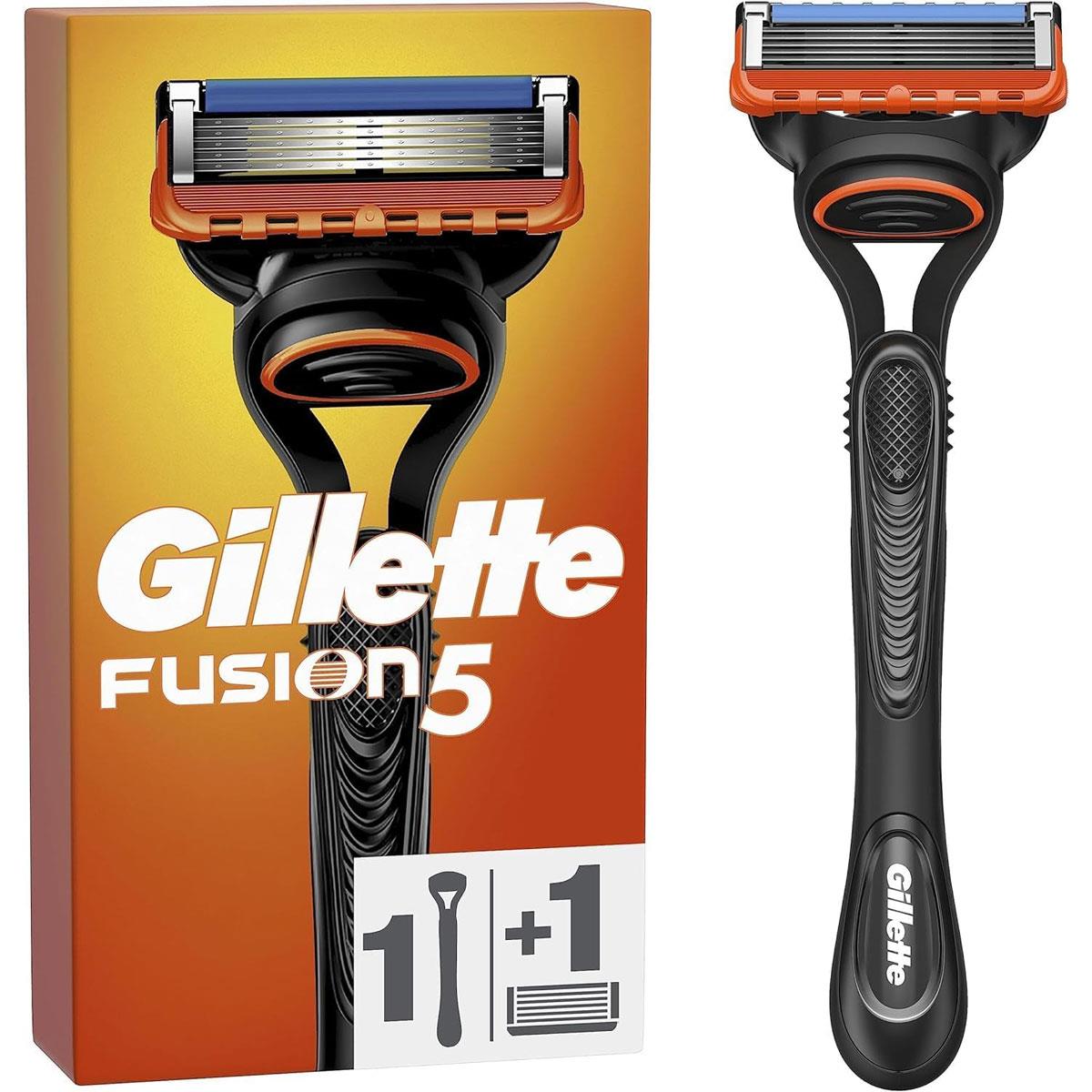 Gillette Fusion5 Men's Manual Razor with 5 Blades Precision Trimmer and 1 Replacement Cartridge