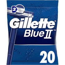 Gillette Blue II Disposable Men's Razors Twin-Blade Shaving System 20 Pack Blue