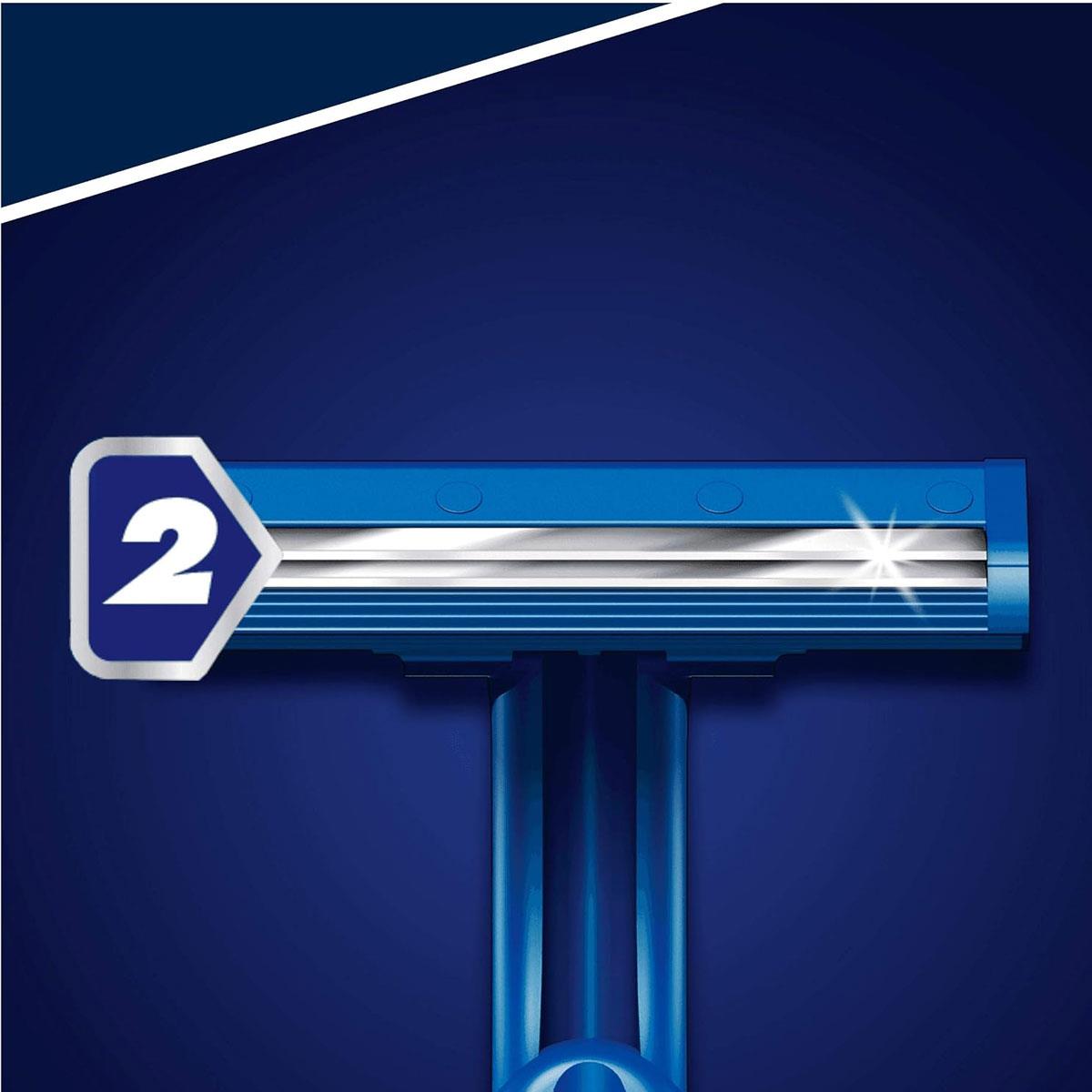 Gillette Blue II Disposable Men's Razors Twin-Blade Shaving System 20 Pack Blue