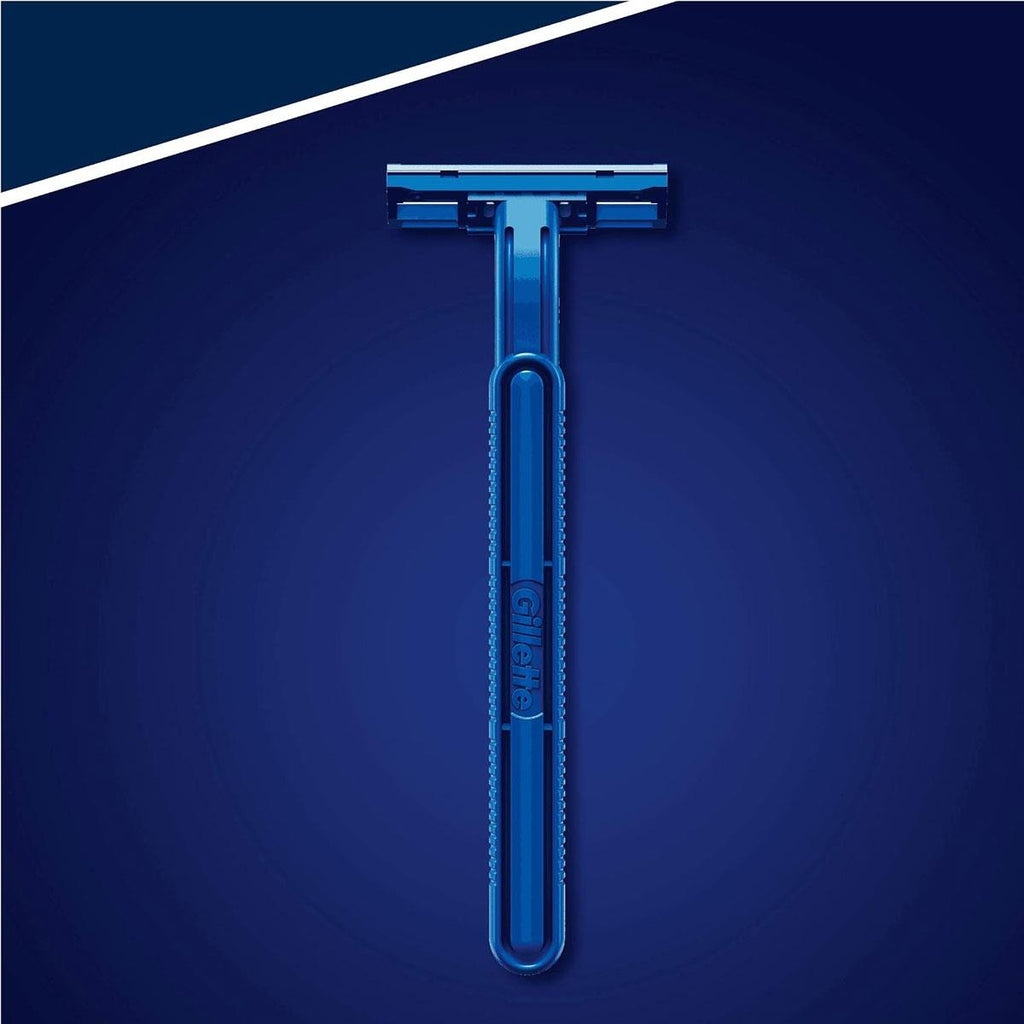 Gillette Blue II Disposable Men's Razors Twin-Blade Shaving System 20 Pack Blue