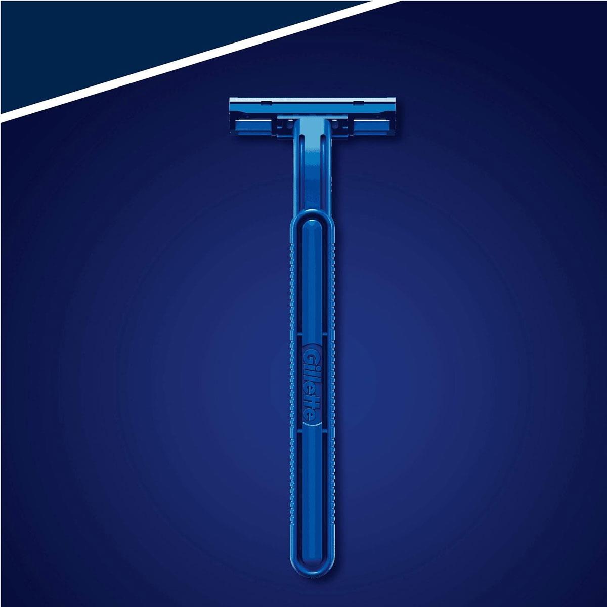Gillette Blue II Disposable Men's Razors Twin-Blade Shaving System 20 Pack Blue