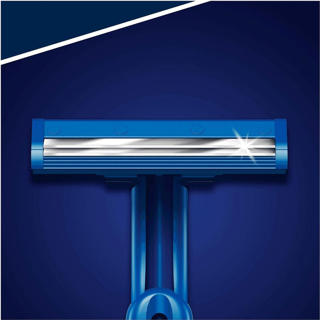 Gillette Blue II Disposable Men's Razors Twin-Blade Shaving System 20 Pack Blue