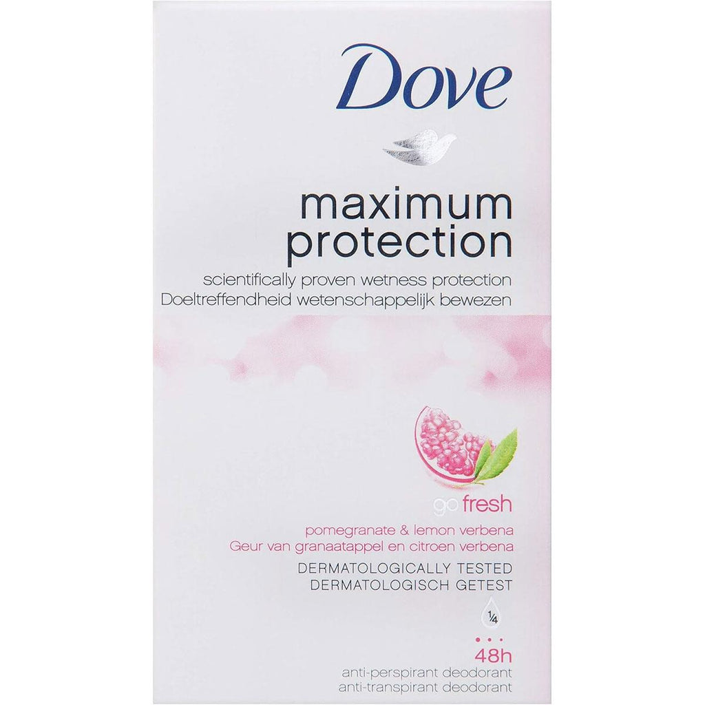 Dove Maximum Protection Go Fresh Anti-Perspirant Deodorant Stick Pomegranate and Lemon Verbena 45ml