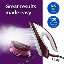 Philips Perfect Care Compact Steam Generator Iron Burgundy/White