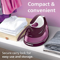 Philips Perfect Care Compact Steam Generator Iron Burgundy/White