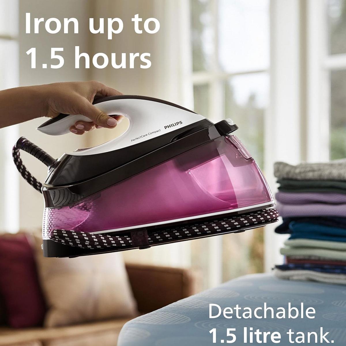 Philips Perfect Care Compact Steam Generator Iron Burgundy/White