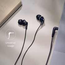 Panasonic Wired In-Ear Earphones 9mm Dynamic Drivers 3.5mm Jack 1.1m Cable Black