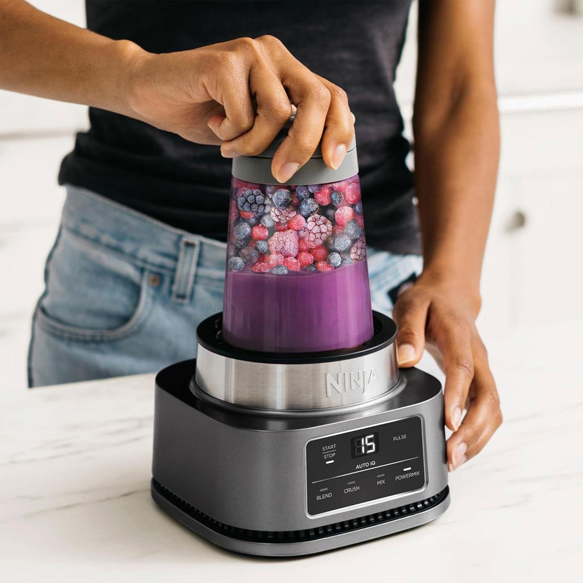 Ninja Foodi Power Nutri Blender 2-in-1 1100W 700ml Cup 400ml Bowl Auto-iQ Silver