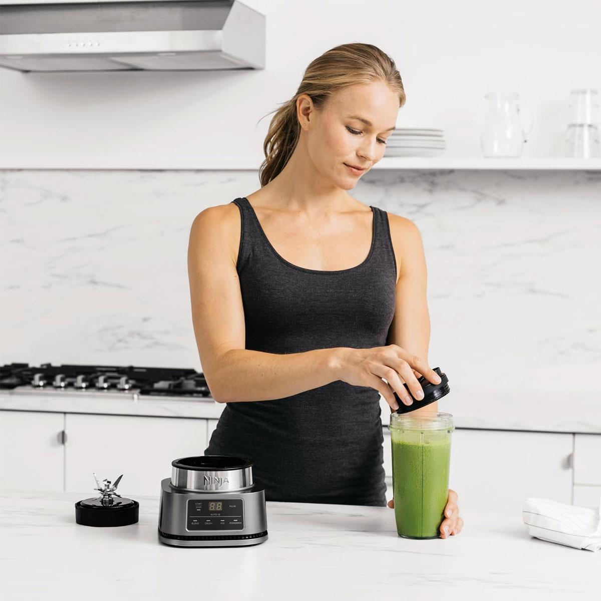 Ninja Foodi Power Nutri Blender 2-in-1 1100W 700ml Cup 400ml Bowl Auto-iQ Silver
