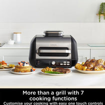 Ninja Foodi MAX Pro Health Grill Flat Plate and Air Fryer 2460W 3.8L 7 Cooking Functions Black/Silver