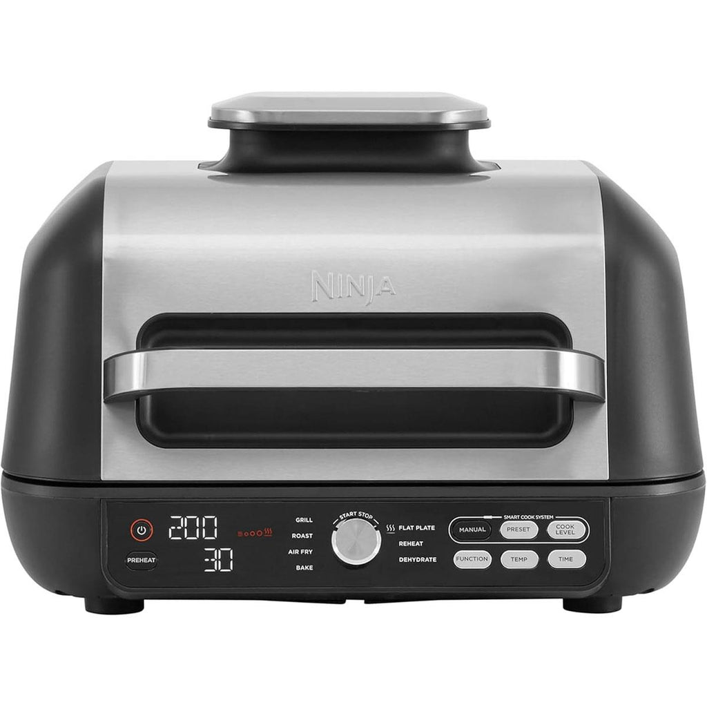 Ninja Foodi MAX Pro Health Grill Flat Plate and Air Fryer 2460W 3.8L 7 Cooking Functions Black/Silver