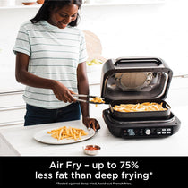 Ninja Foodi MAX Pro Health Grill Flat Plate and Air Fryer 2460W 3.8L 7 Cooking Functions Black/Silver
