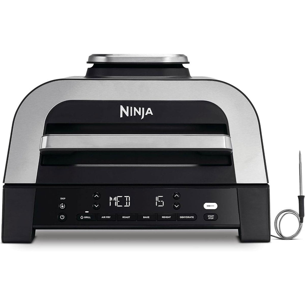 Ninja Foodi 6-in-1 MAX Indoor Grill and Air Fryer 3.8L 1760W Smart Cook Probe Grey/Silver