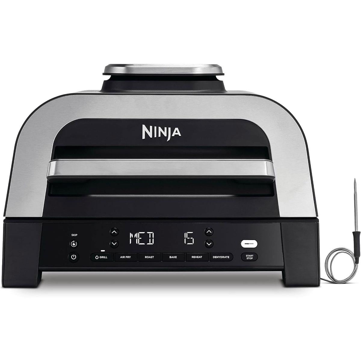 Ninja Foodi 6-in-1 MAX Indoor Grill and Air Fryer 3.8L 1760W Smart Cook Probe Grey/Silver