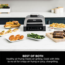 Ninja Foodi 6-in-1 MAX Indoor Grill and Air Fryer 3.8L 1760W Smart Cook Probe Grey/Silver