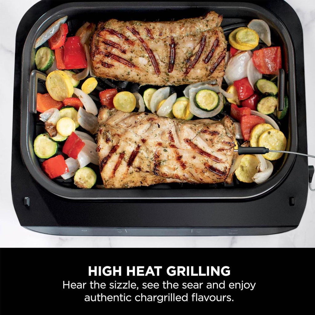 Ninja Foodi 6-in-1 MAX Indoor Grill and Air Fryer 3.8L 1760W Smart Cook Probe Grey/Silver