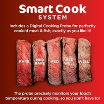 Ninja Foodi 6-in-1 MAX Indoor Grill and Air Fryer 3.8L 1760W Smart Cook Probe Grey/Silver