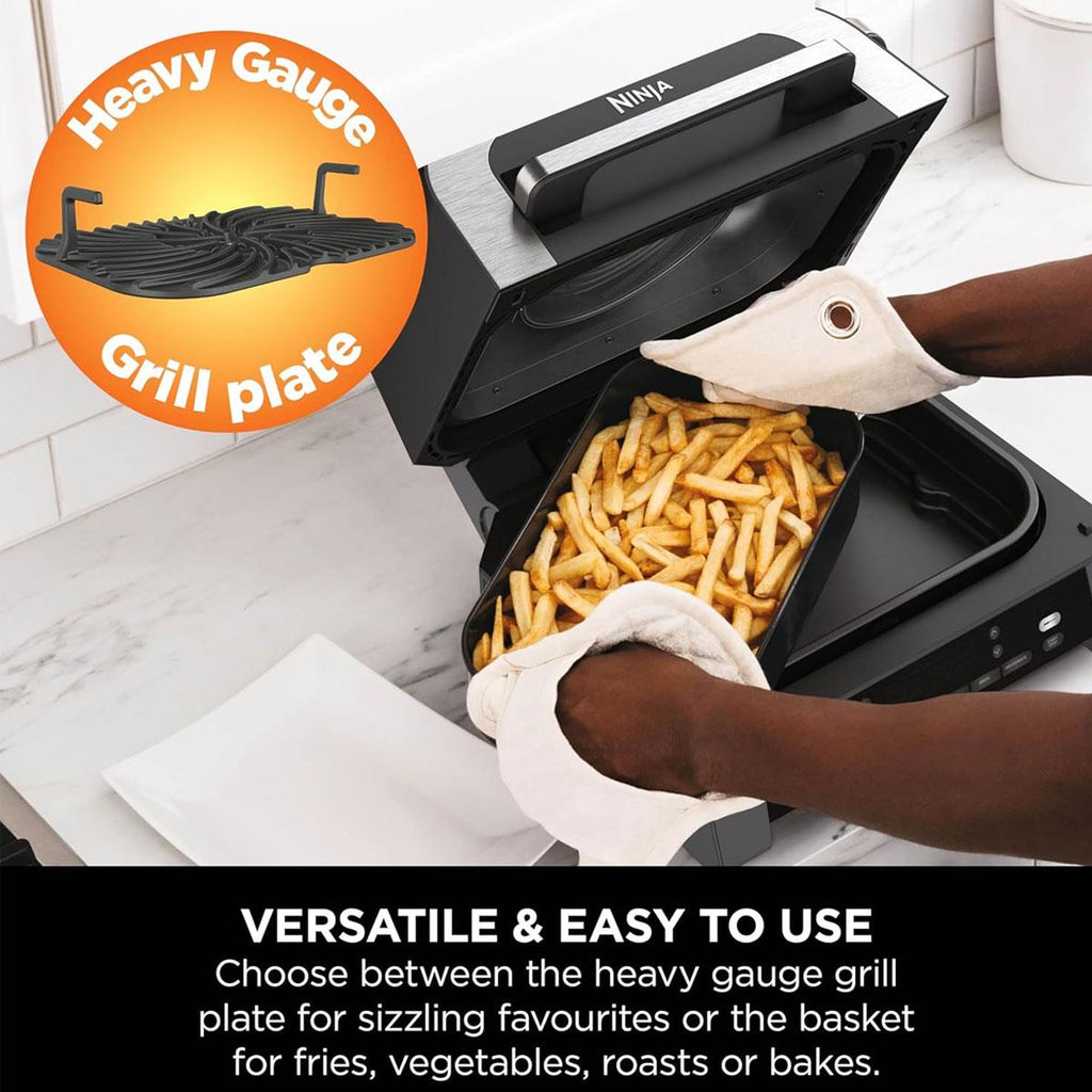 Ninja Foodi 6-in-1 MAX Indoor Grill and Air Fryer 3.8L 1760W Smart Cook Probe Grey/Silver