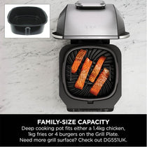 Ninja Foodi 6-in-1 MAX Indoor Grill and Air Fryer 3.8L 1760W Smart Cook Probe Grey/Silver