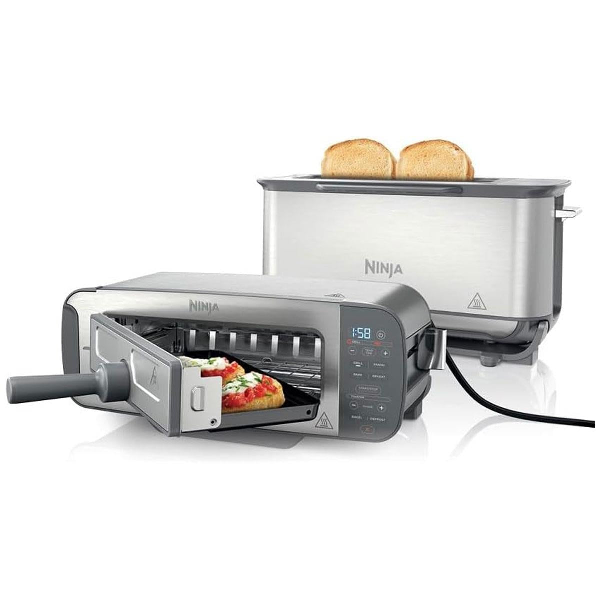 Ninja Foodi 3-in-1 Toaster Grill and Panini Press 2400W Stainless Steel 7 Cooking Functions