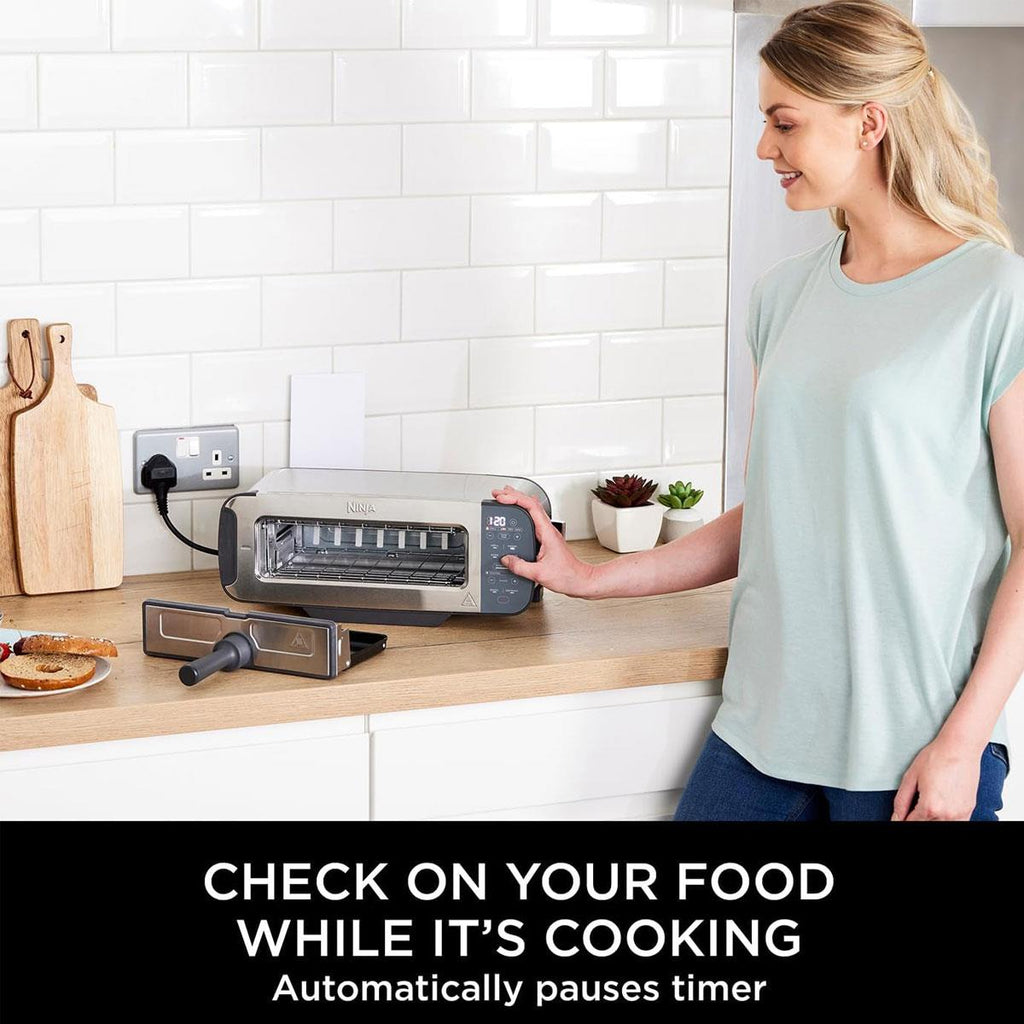 Ninja Foodi 3-in-1 Toaster Grill and Panini Press 2400W Stainless Steel 7 Cooking Functions