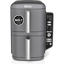 Ninja Foodi Double Stack XL Air Fryer 9.5L 2470W 6 In 1 Cooking Functions Dual Drawers Grey