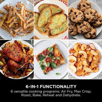 Ninja Foodi Double Stack XL Air Fryer 9.5L 2470W 6 In 1 Cooking Functions Dual Drawers Grey