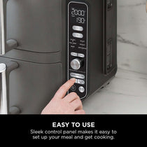 Ninja Foodi Double Stack XL Air Fryer 9.5L 2470W 6 In 1 Cooking Functions Dual Drawers Grey