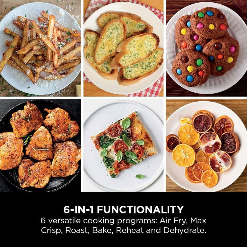 Ninja Foodi Double Stack Air Fryer 7.6L 2470W 6 In 1 Cooking Functions Dual Drawers Black
