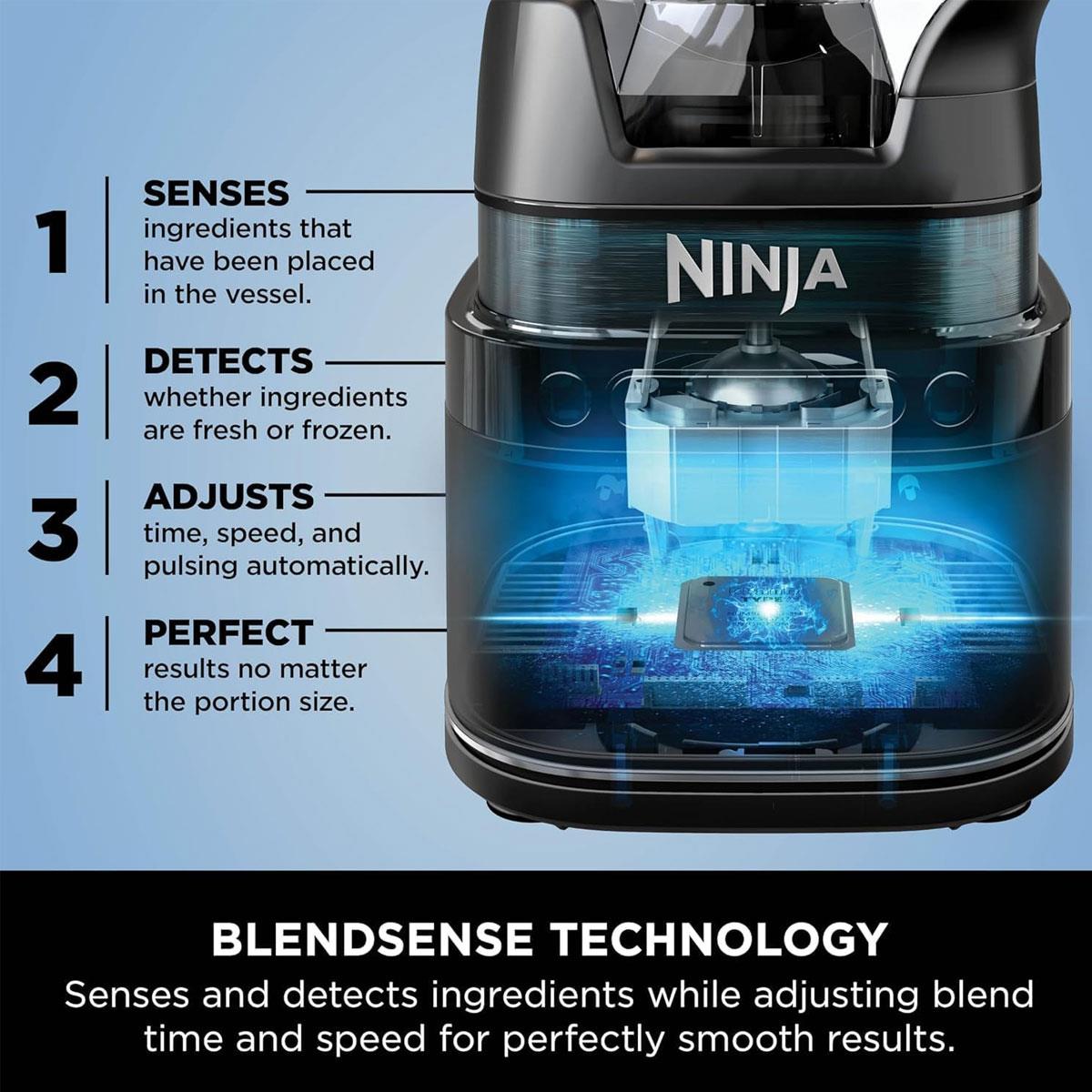 Ninja Detect Power Blender Pro 1200W 2.1L Jug BlendSense Technology Black