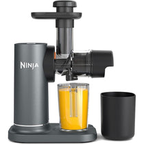Ninja Cold Press Juicer 150W 700ml Juice Jug 1.1L Pulp Container Anti-Clog Filter Grey & Black