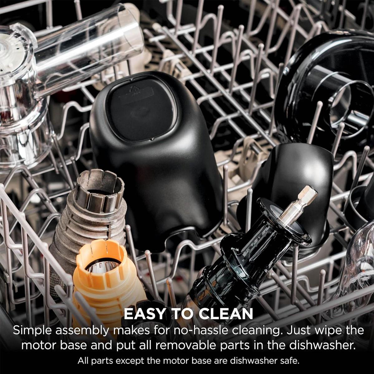 Ninja Cold Press Juicer 150W 700ml Juice Jug 1.1L Pulp Container Anti-Clog Filter Grey & Black