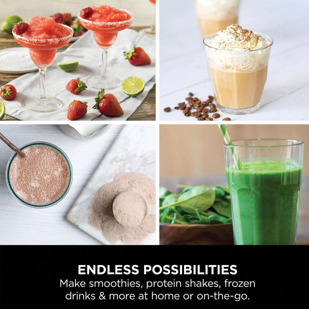 Ninja Blast Cordless Portable Blender 530ml USB-C Rechargeable Stainless Steel Blades White