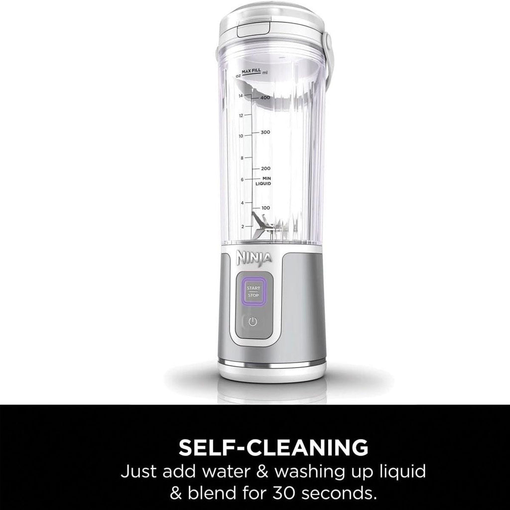 Ninja Blast Cordless Portable Blender 530ml USB-C Rechargeable Stainless Steel Blades White