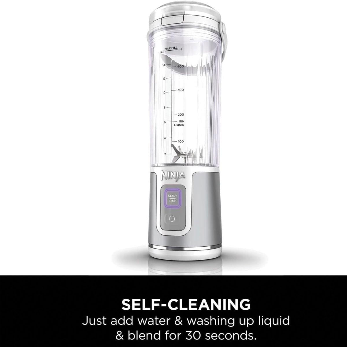Ninja Blast Cordless Portable Blender 530ml USB-C Rechargeable Stainless Steel Blades White