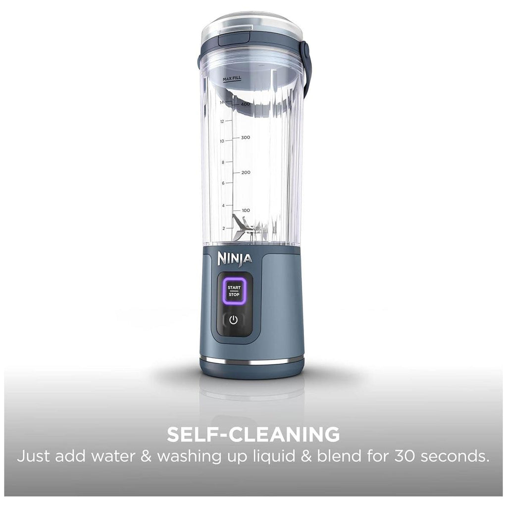 Ninja Blast Cordless Portable Blender Mini Rechargeable Personal Smoothie Maker 530ml USB-C Rechargeable Stainless Steel Blades Denim Blue