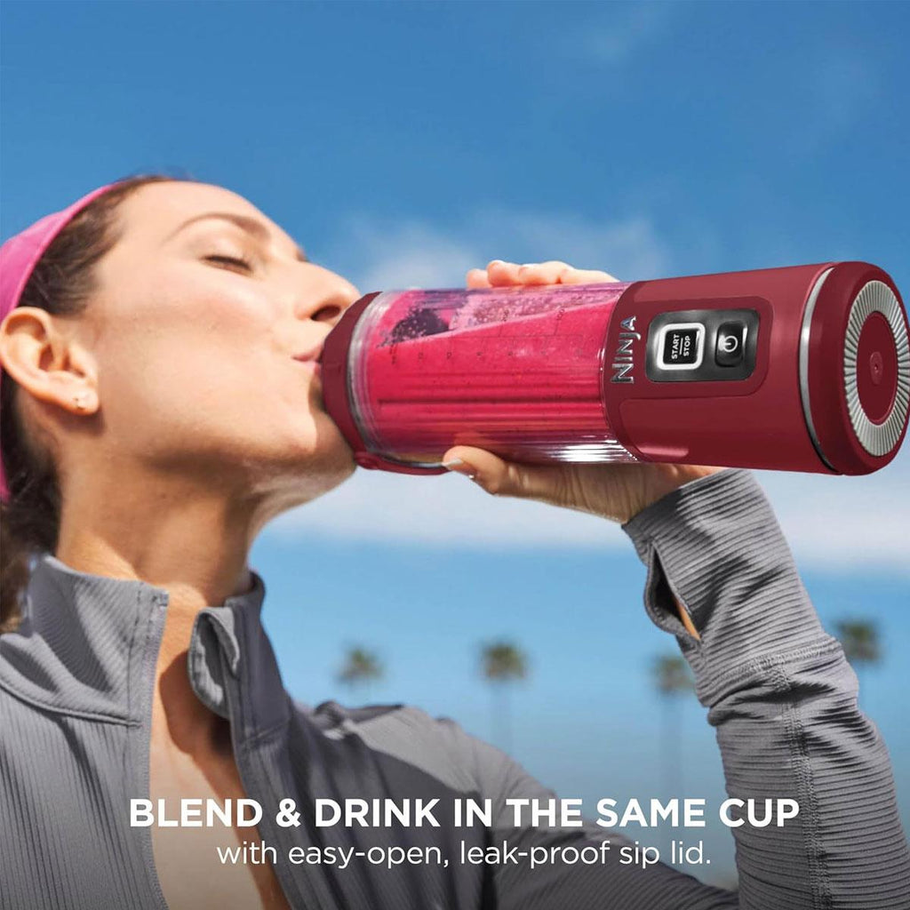 Ninja Blast Cordless Portable Blender 530ml USB-C Rechargeable Cranberry Red