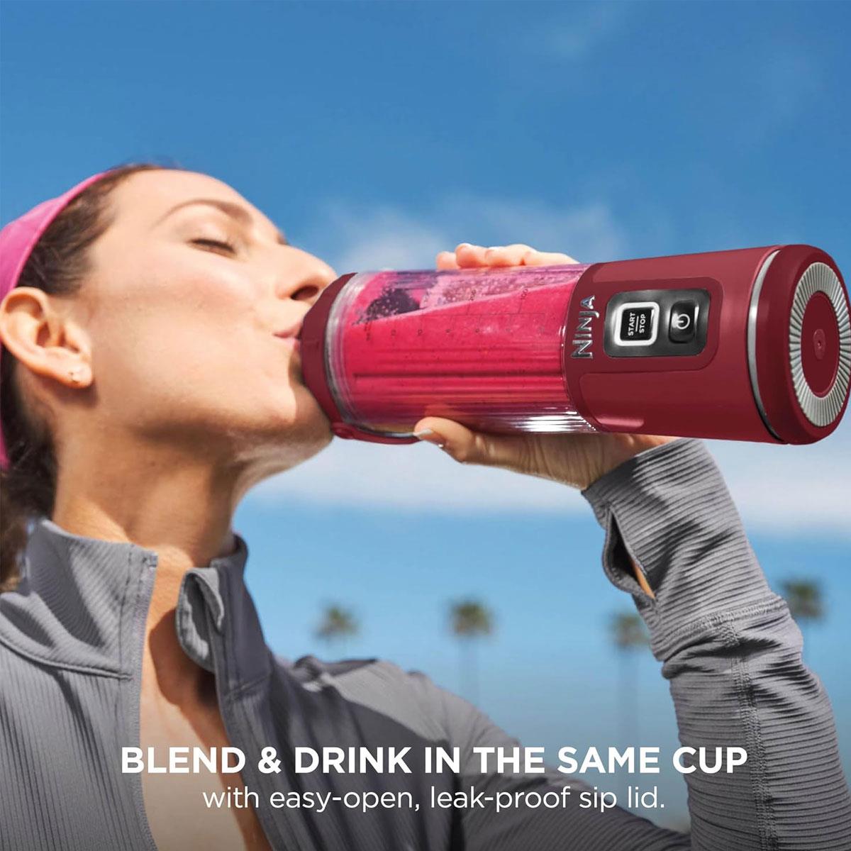Ninja Blast Cordless Portable Blender 530ml USB-C Rechargeable Cranberry Red