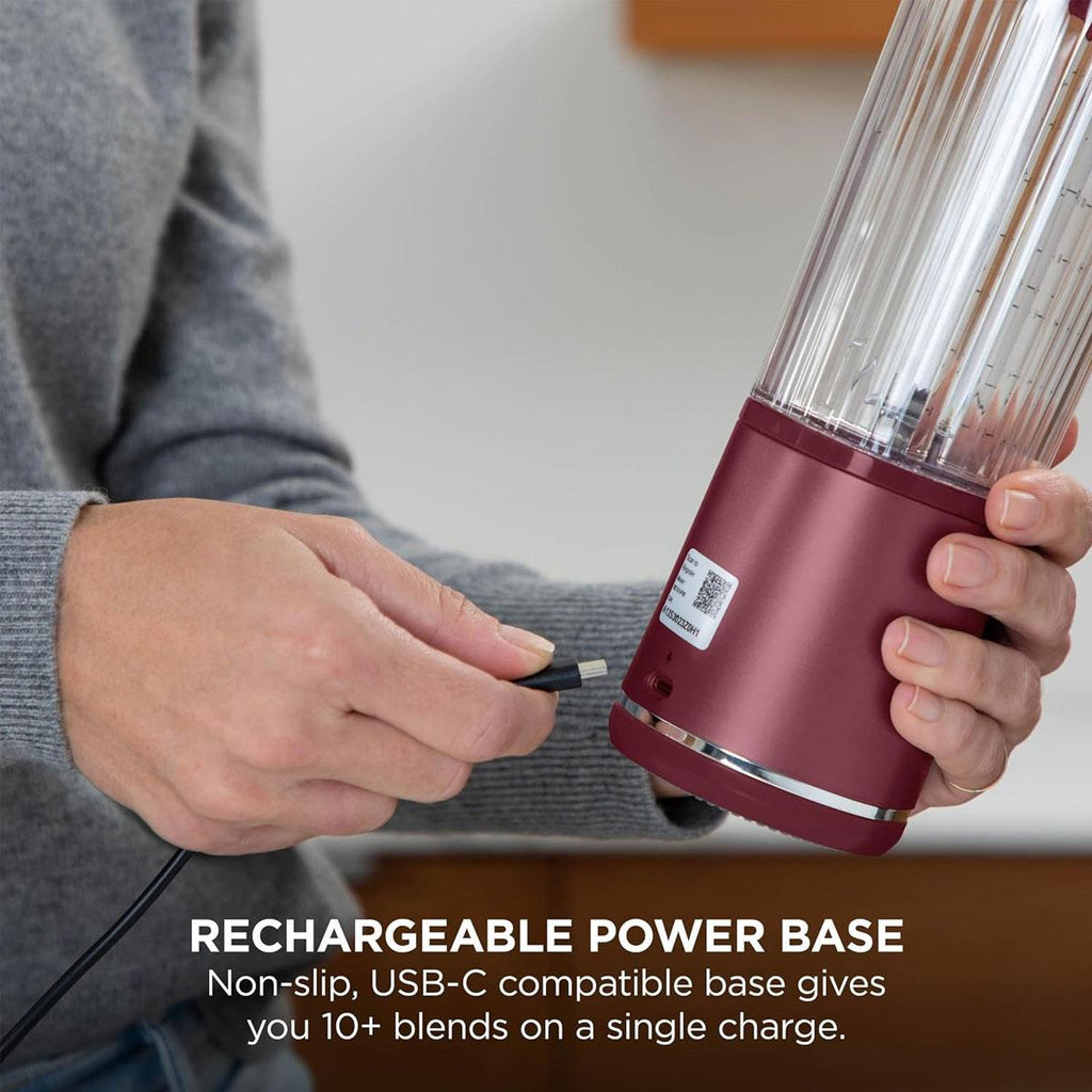 Ninja Blast Cordless Portable Blender 530ml USB-C Rechargeable Cranberry Red