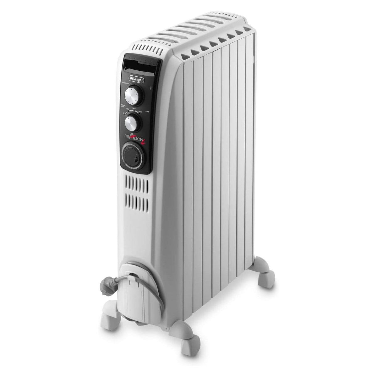 De'Longhi Dragon 4 Oil Filled Radiator Heater 2000W White