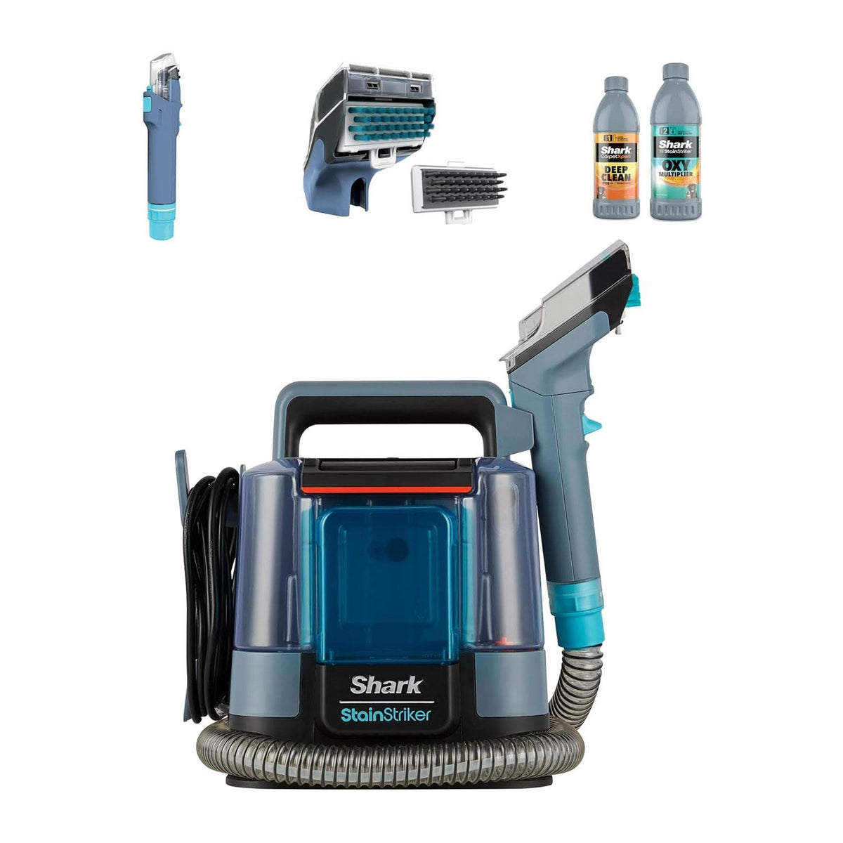 Shark StainStriker Stain and Spot Cleaner Handheld Portable Carpet 450W 1.25L Tank Dual-Activated Cleaning Nordic Blue