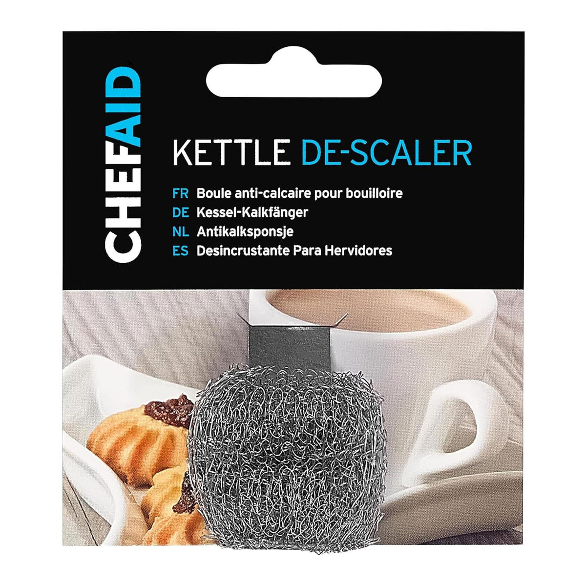 Chef Aid Stainless Steel Kettle Descaler Reusable Limescale and Furring Remover Single Pack Silver
