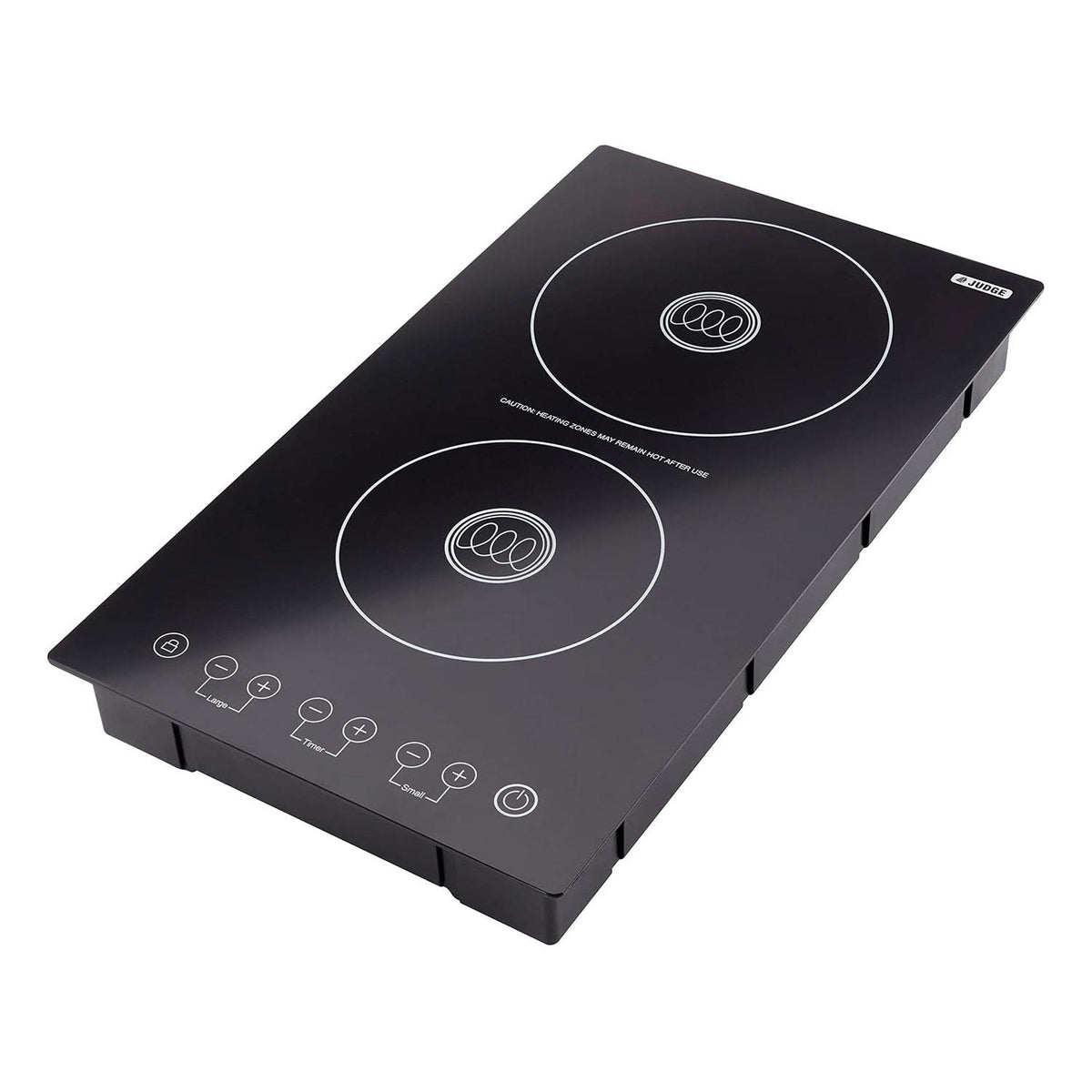 Judge Double Portable Induction Hob 3100W 2 Cooking Zones Touch Controls 8 Temperature Settings Black